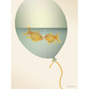 Vissevasse Liefde in een bubbelposter, 50 x70 cm