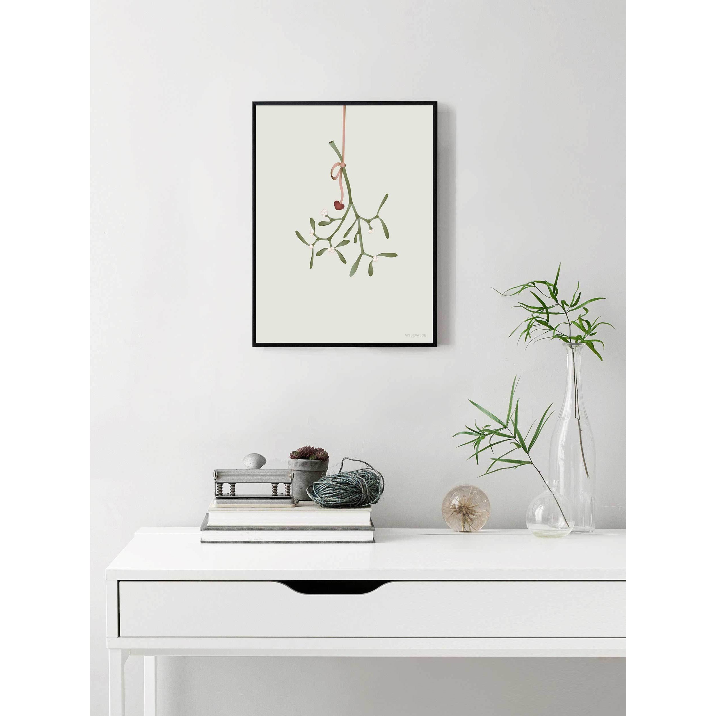 Vissevasse Mistletoe -juliste, 15 x21 cm