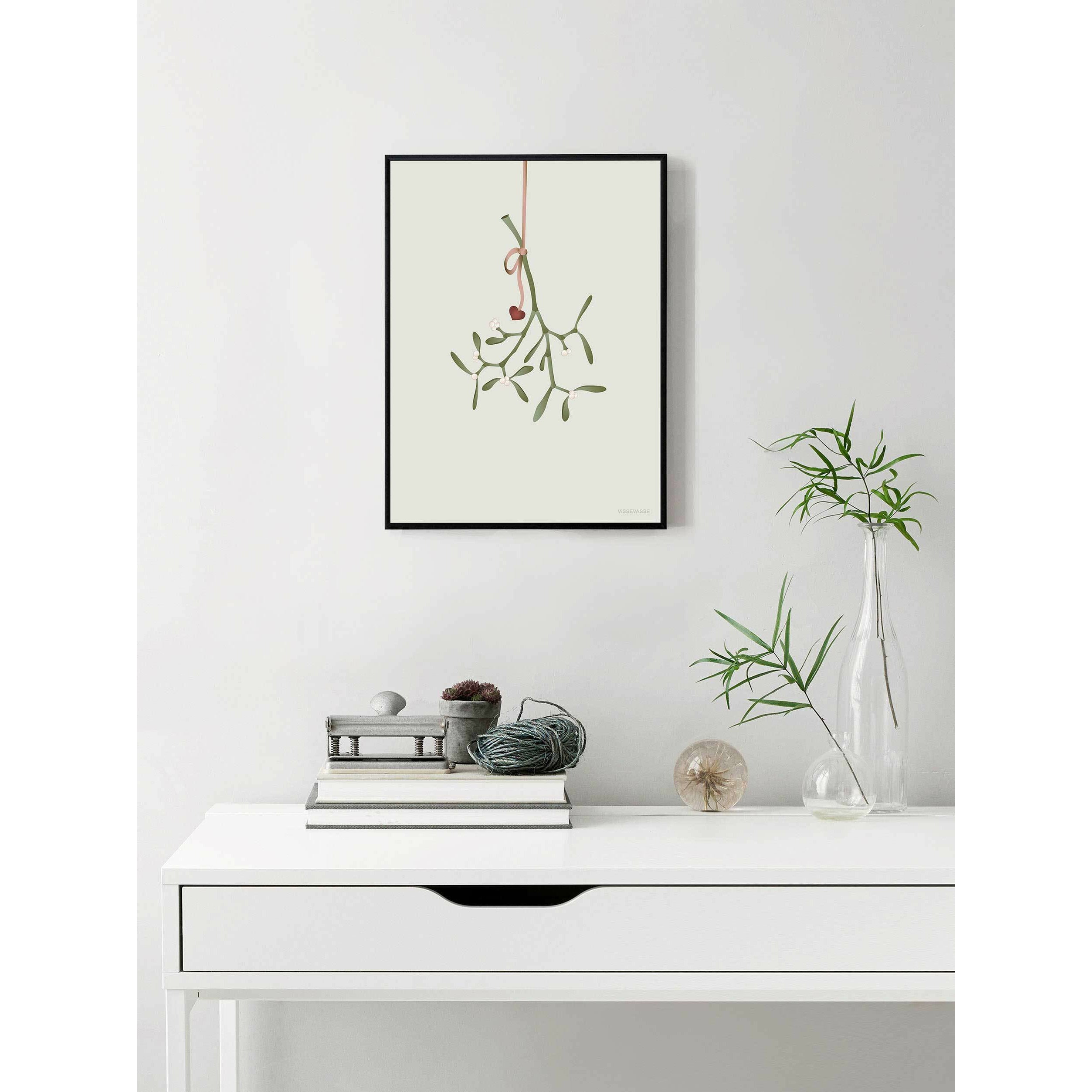 Vissevasse Mistletoe -plakat, 30 x40 cm