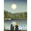 Vissevasse Moonlight With You -juliste, 15x21 cm