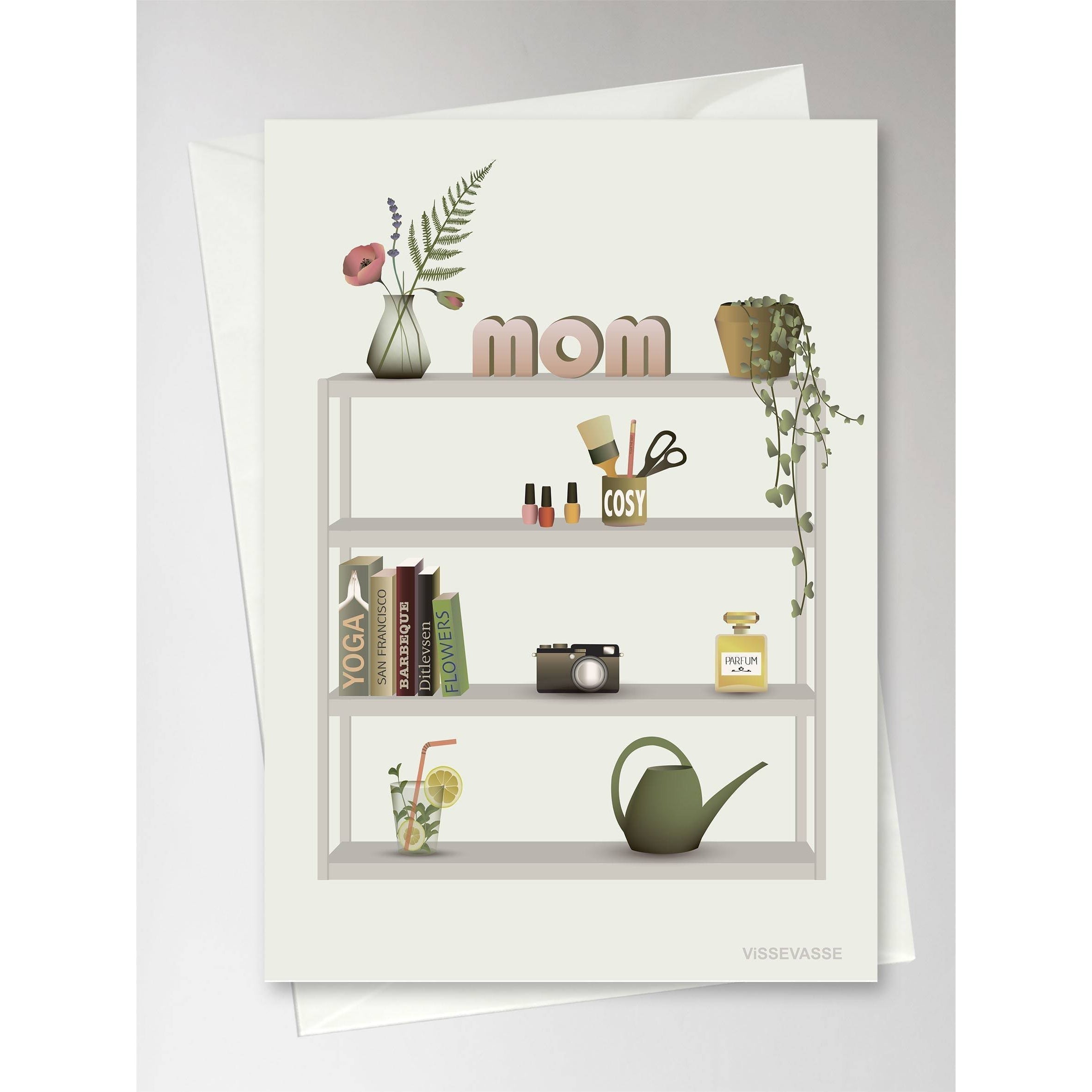 Vissevasse Carte de voeux des favoris de la mère, 10,5 x15 cm