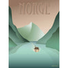 Vissevasse Noorwegen Fjord -poster, 50 x70 cm