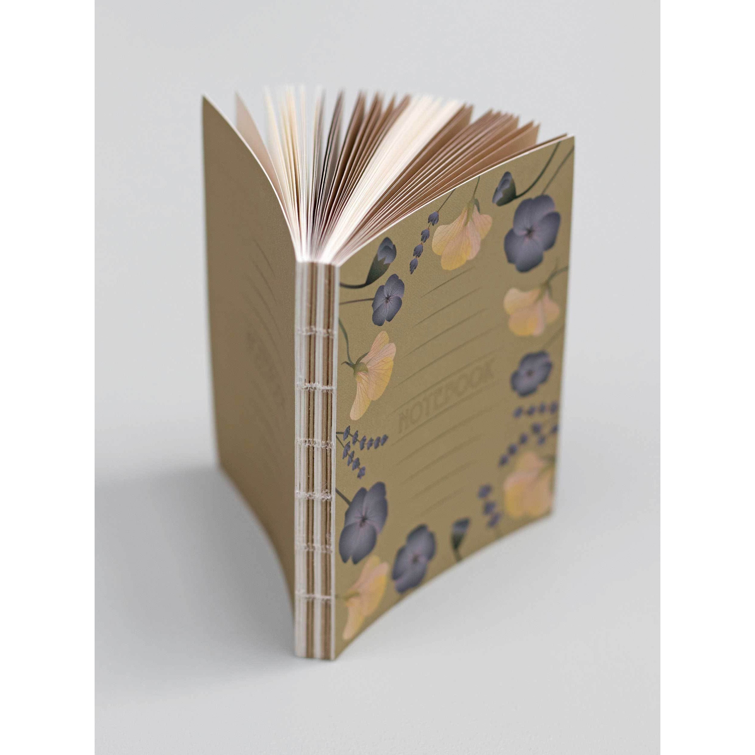 Vissevasse笔记本与鲜花，琥珀色，小