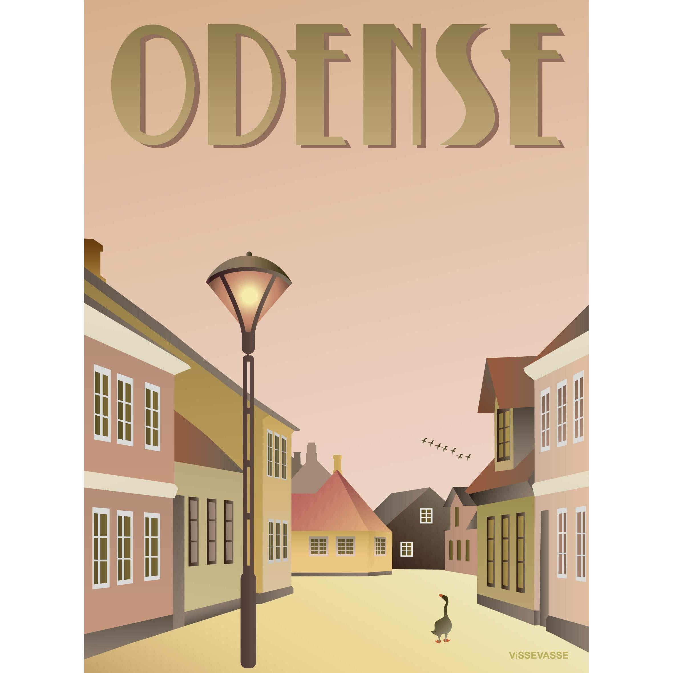 Vissevasse Odense Entlein Poster, 30 X40 Cm