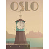 Vissevasse Oslo Aker Bridge Poster, 15 X21 Cm