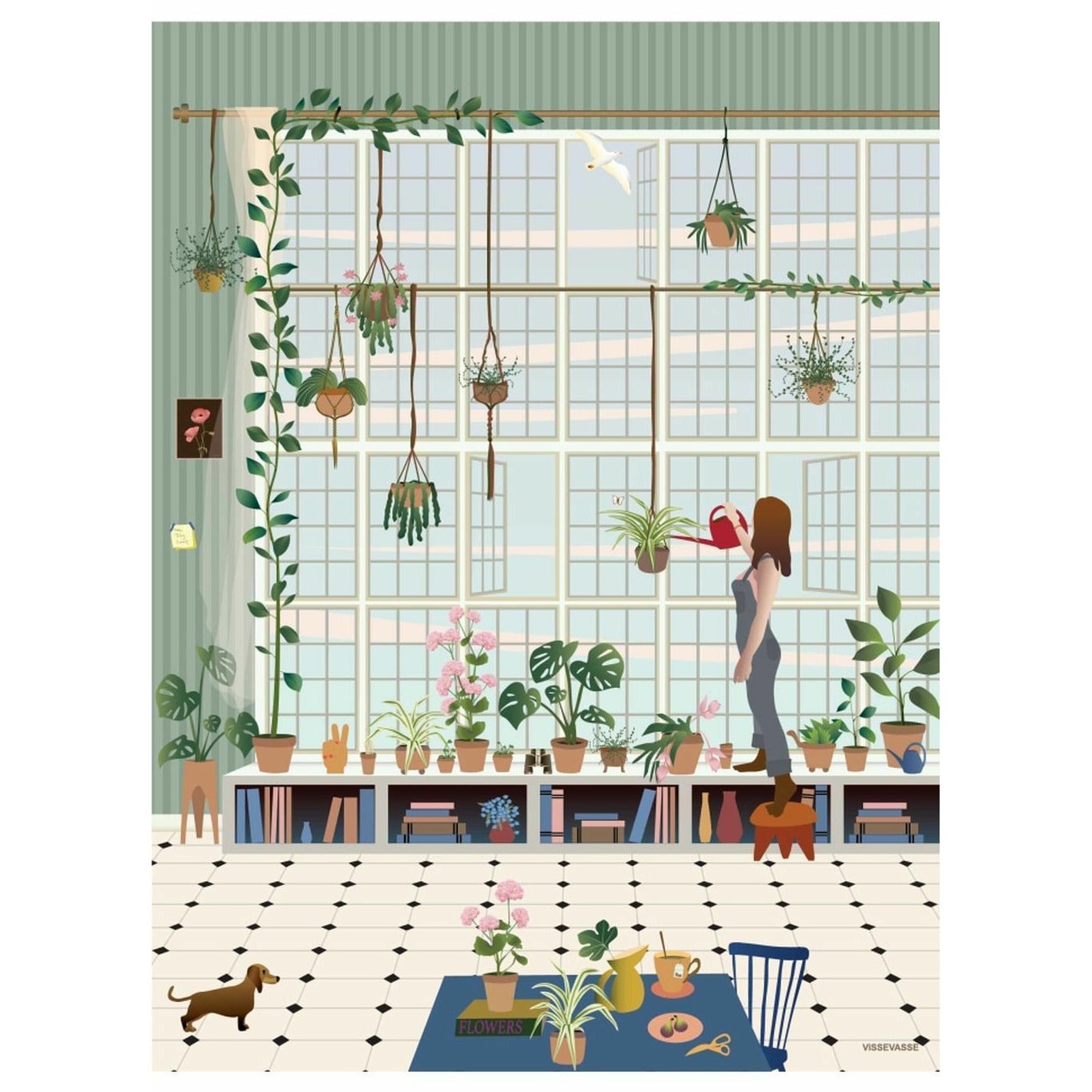 Vissevasse Affiche d'amant végétal, 30 x 40 cm