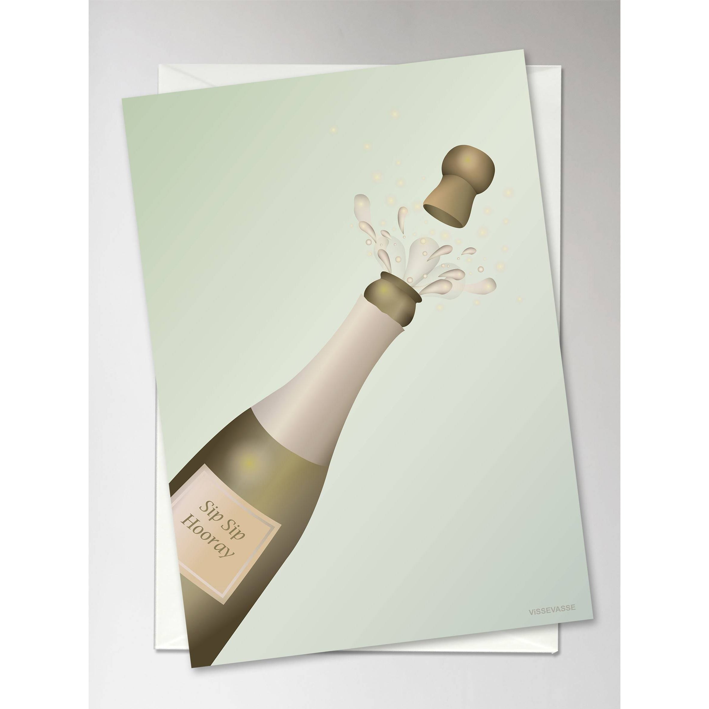 Vissevasse Carte de vœux Cheers, 10,5 x15 cm