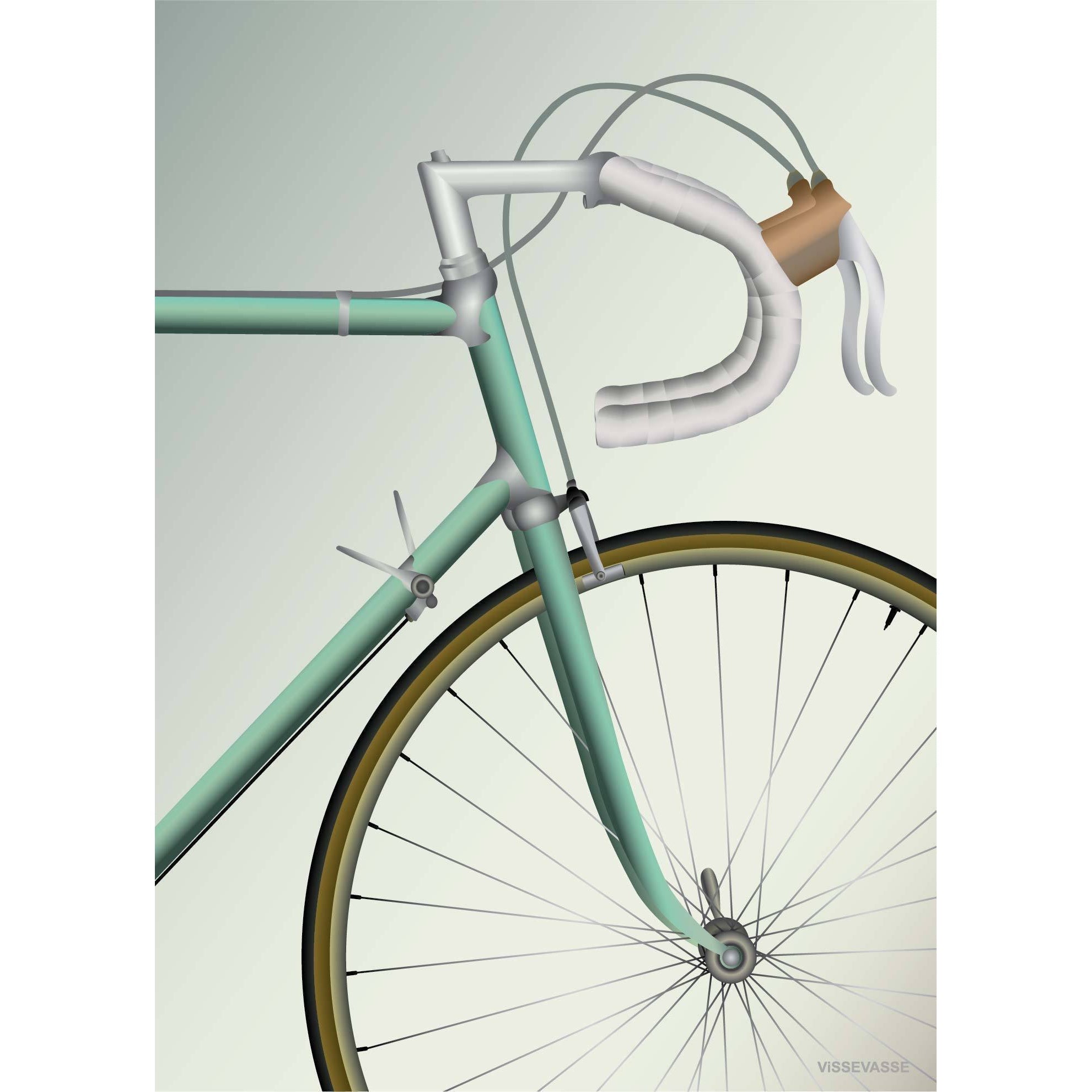 Vissevasse Road Bike veggspjald, 15 x21 cm