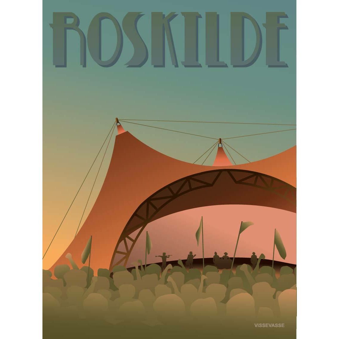 Vissevasse Roskilde Festival Poster, 50 X70 Cm