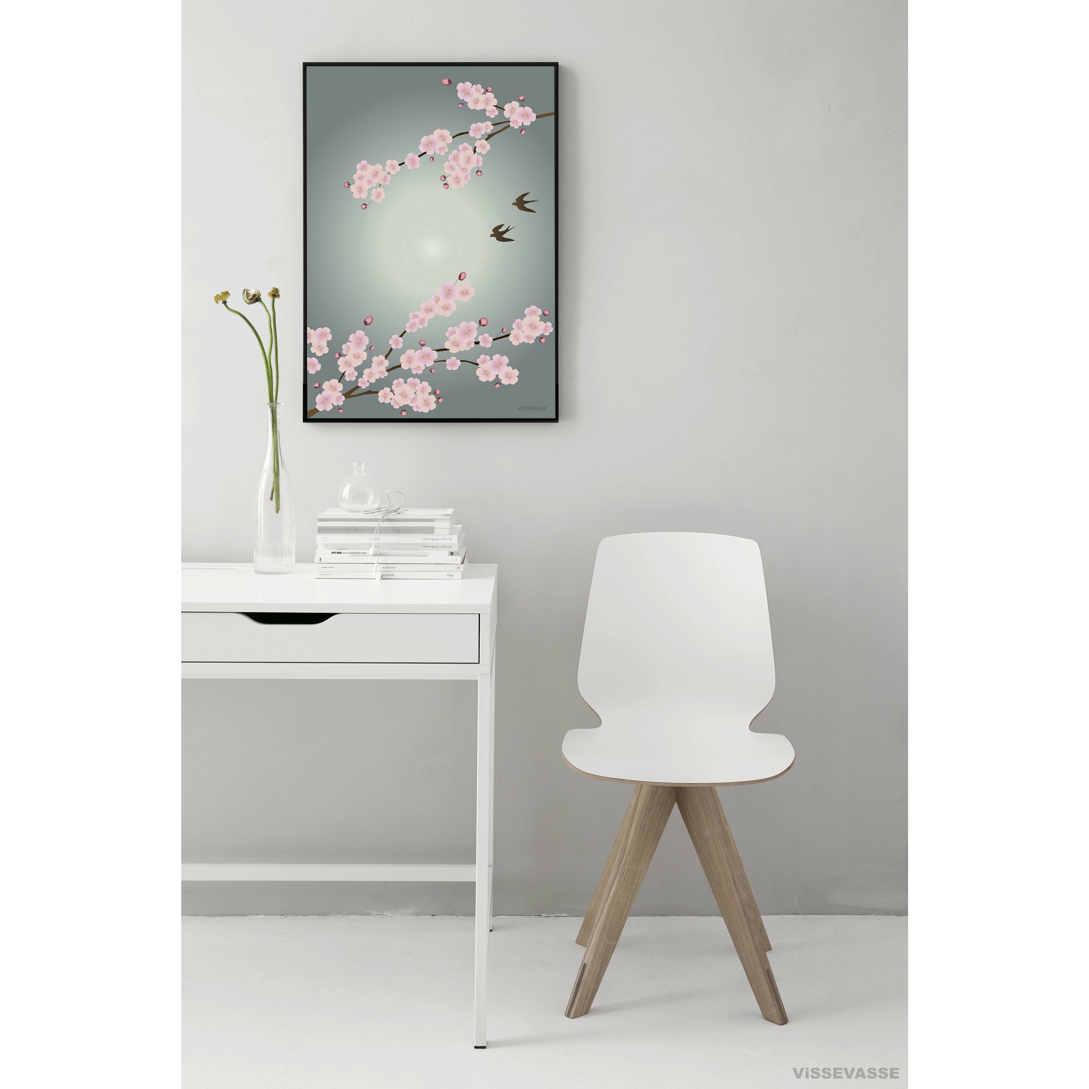 Vissevasse Sakura -plakat, 30 x40 cm