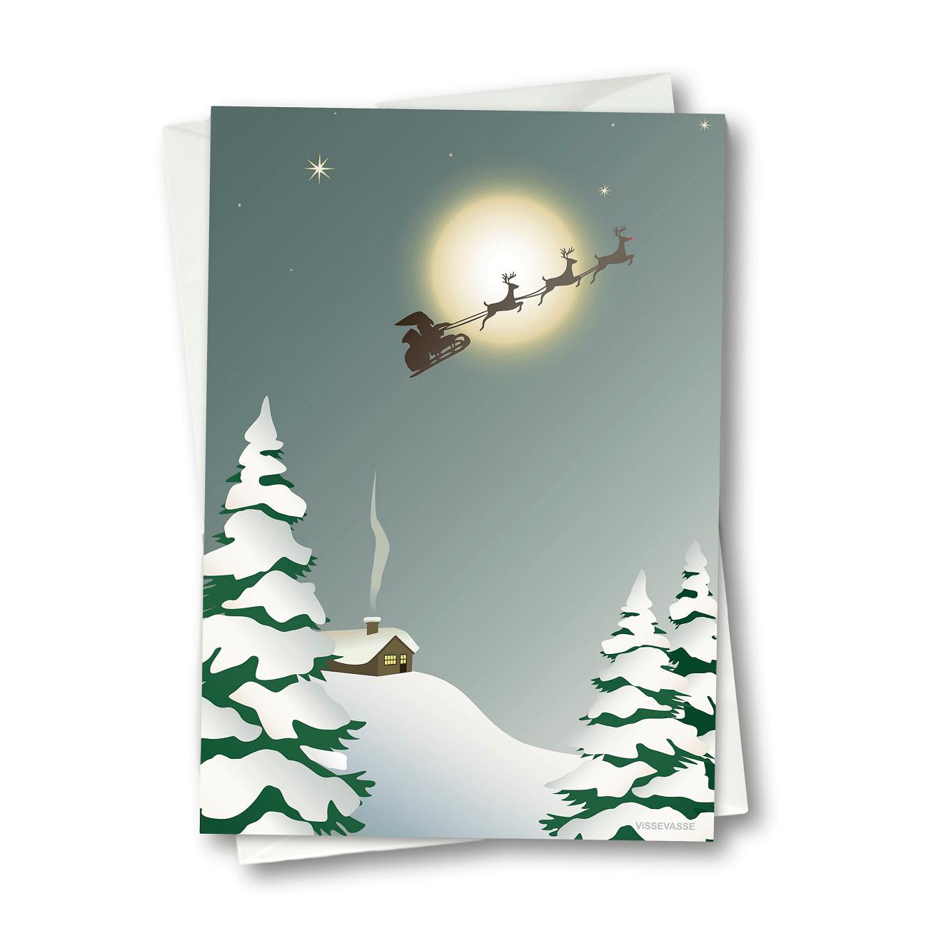 Vissevasse Santa Greeting Card, 10,5 x15 cm