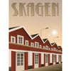 Vissevasse Affiche du port de Skagen, 15 x21 cm