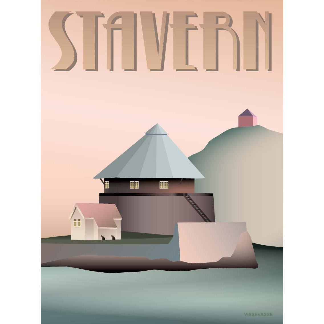 Poster Cittadel di Vissevasse Stavern, 15 x21 cm