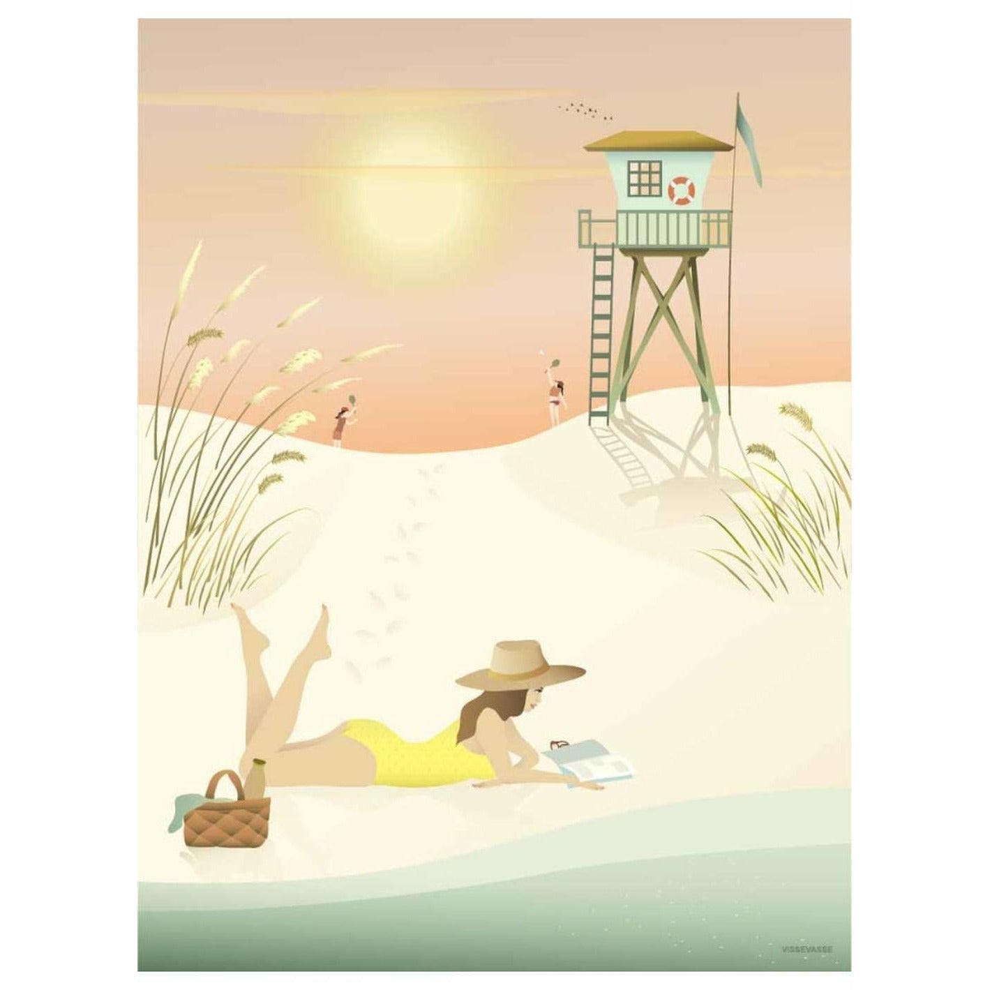 Vissevase Sunny Days Poster, 30 x 40 cm