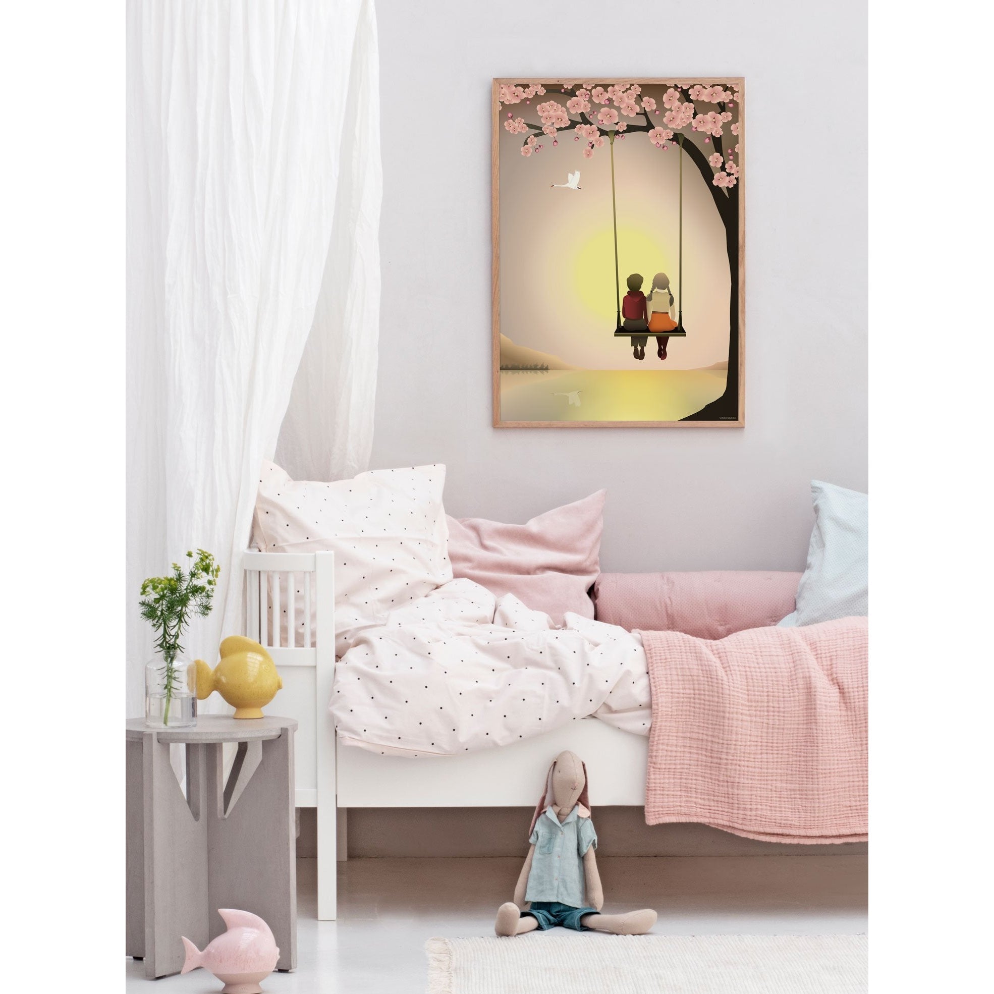 Vissevasse Zonsondergang met je poster, 15 x21 cm