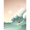 Vissevasse Surfer -poster, 15 x21 cm