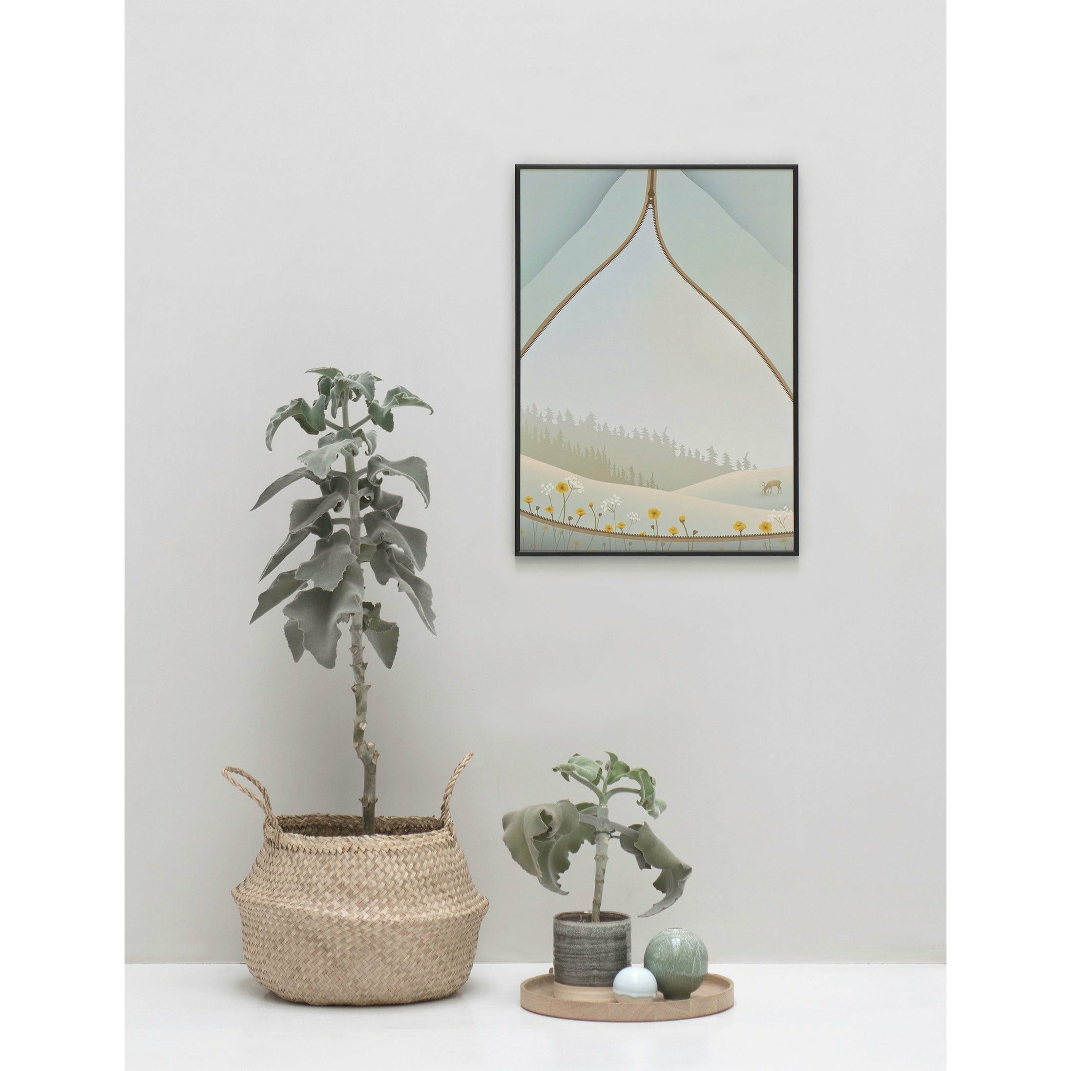 Vissevasse Tente avec une affiche de vue, 30 x40 cm