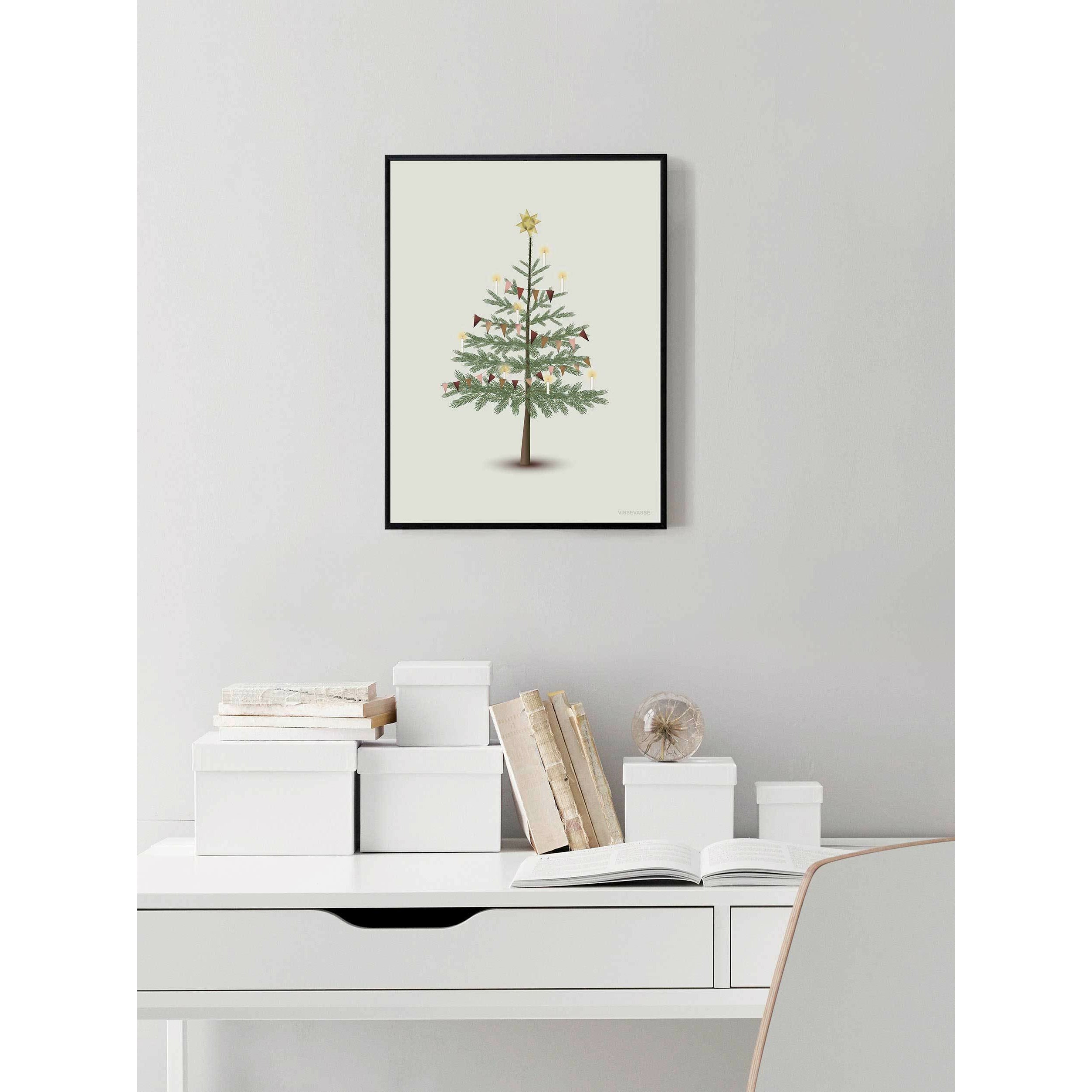 Vissevasse el póster del árbol de Navidad, 30 x40 cm