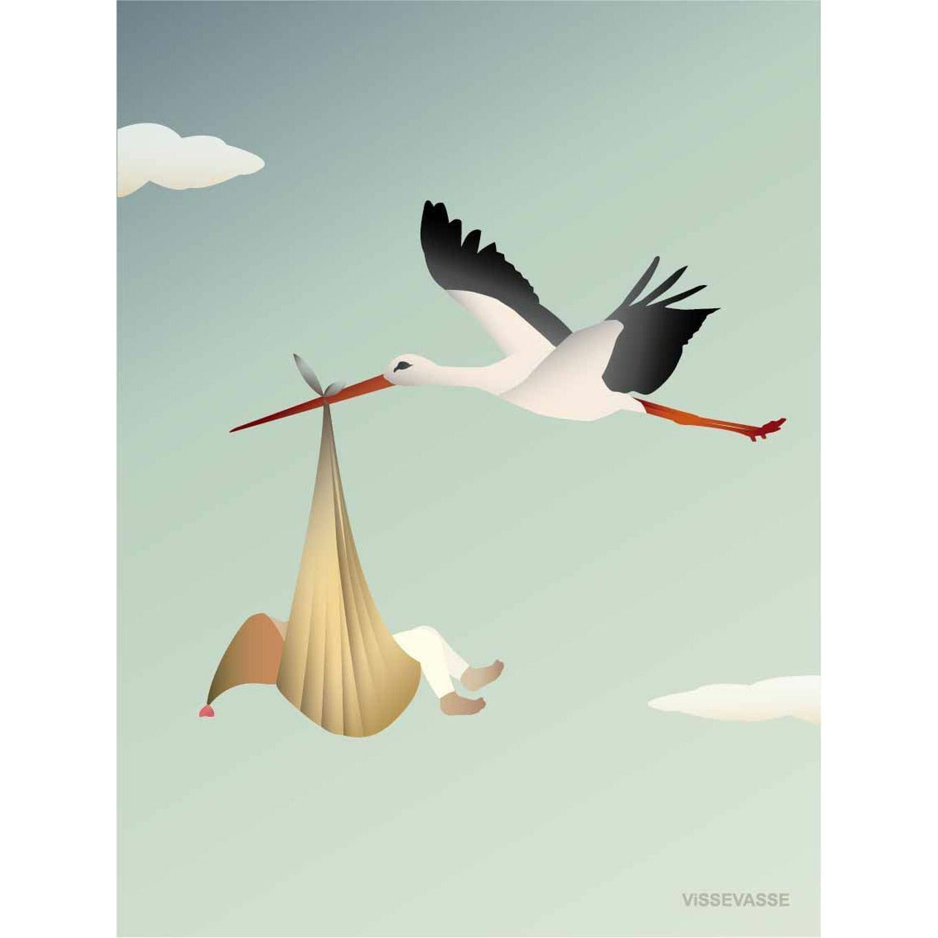 Vissevasse Stork Unisex -kortet