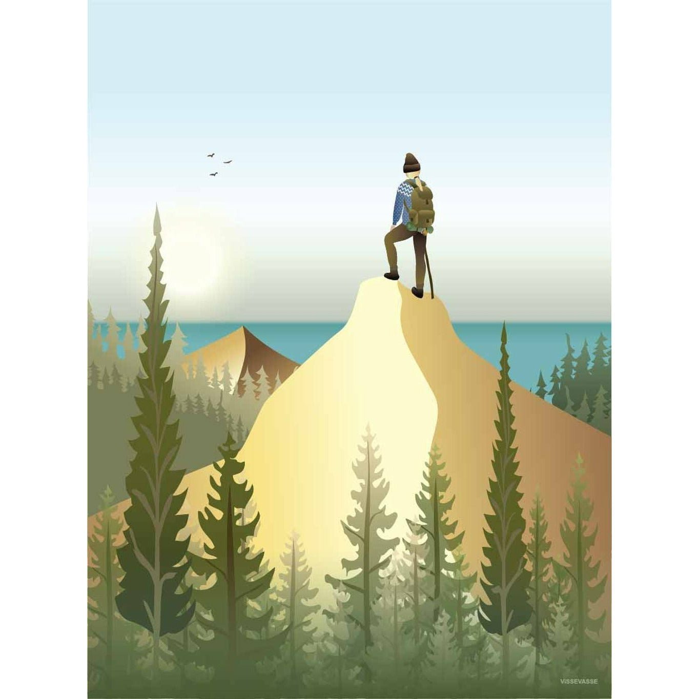 Vissevasse Top Of The Mountain Poster, 50 X70 Cm