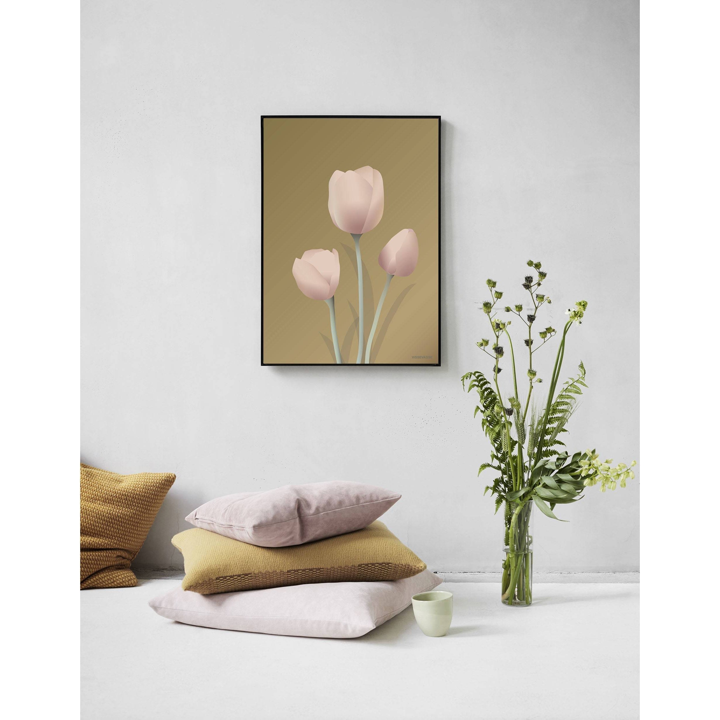 Vissevasse Tulpenposter 15 x21 cm, barnsteen