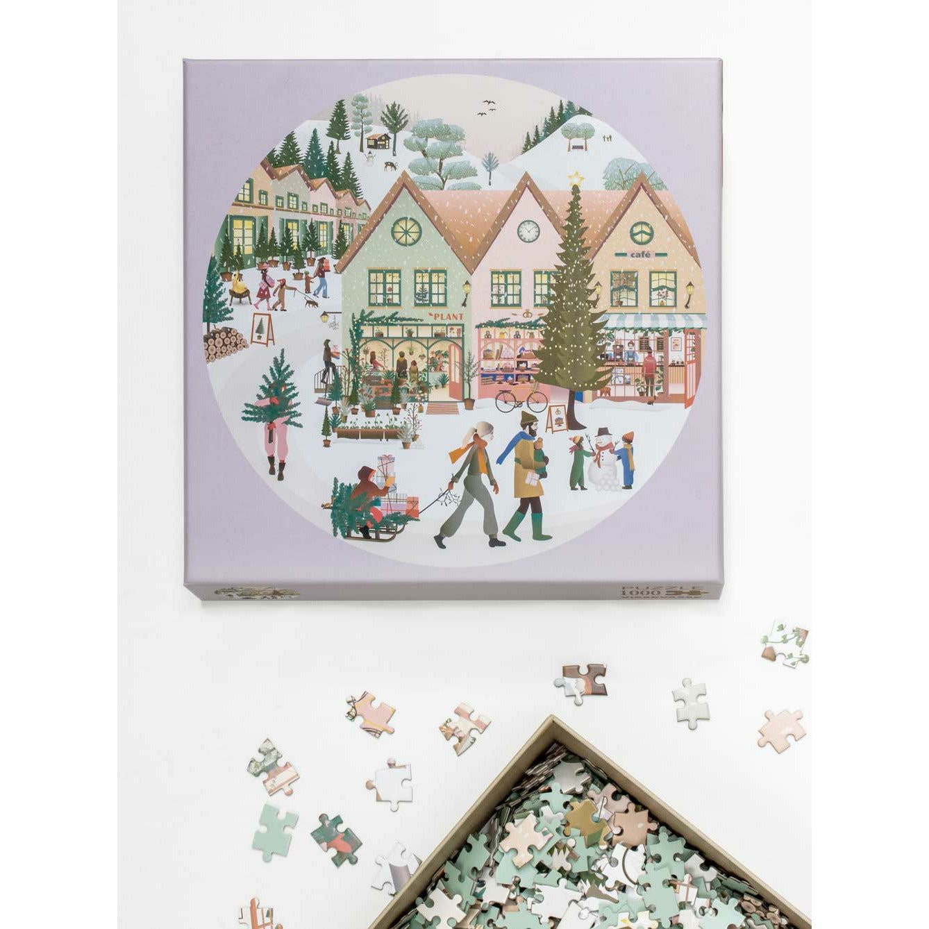 Vissevasse White Christmas Puzzle With 1000 Pieces