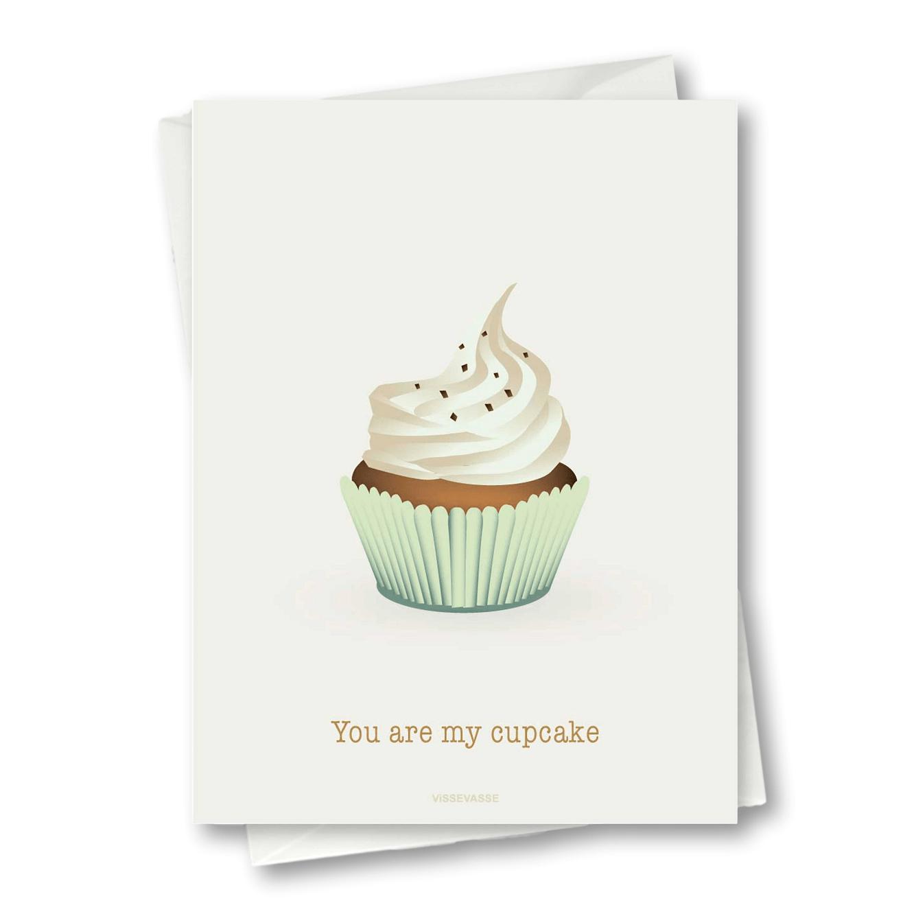 Vissevasse Du är mitt muffins gratulationskort, 10,5x15 cm