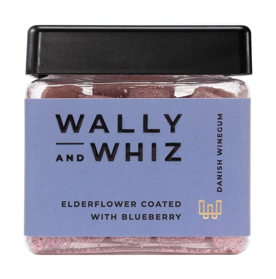 Wally And Whiz Vingummi kub, äldsteblomma med blåbär, 140 g