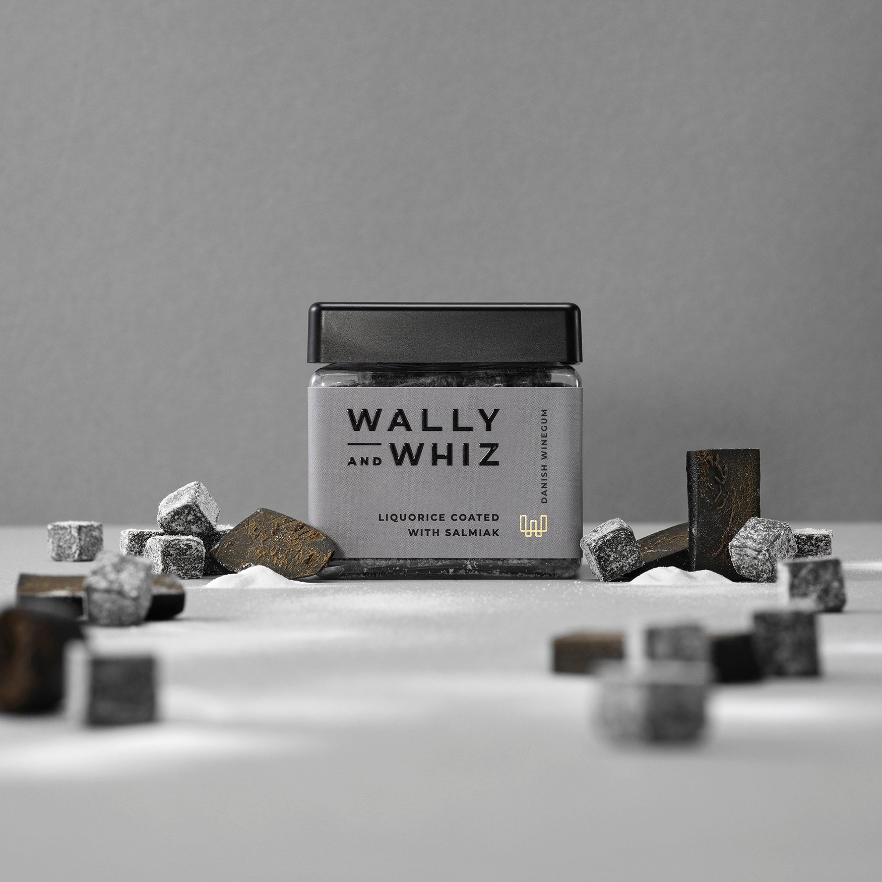 Wally e Whiz Wine Gum Cube, Liqorice con Salmiak, 140G