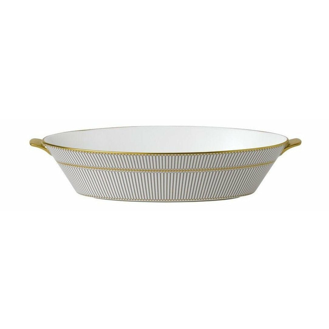 Wedgwood Anthemion Gray Oval Berging Bowl, 1,3 L