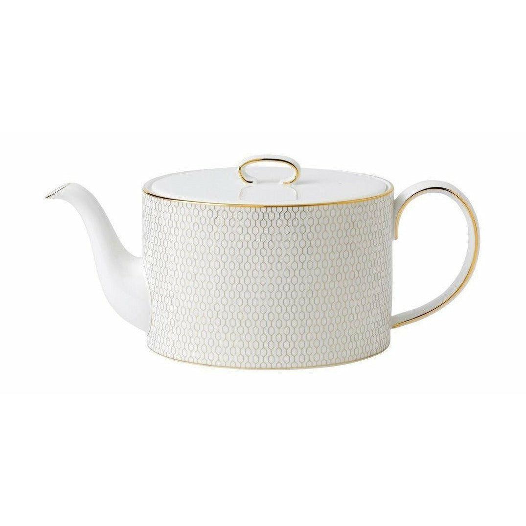 Wedgwood Arris Teapot 1 l Giftbox, wit/goud