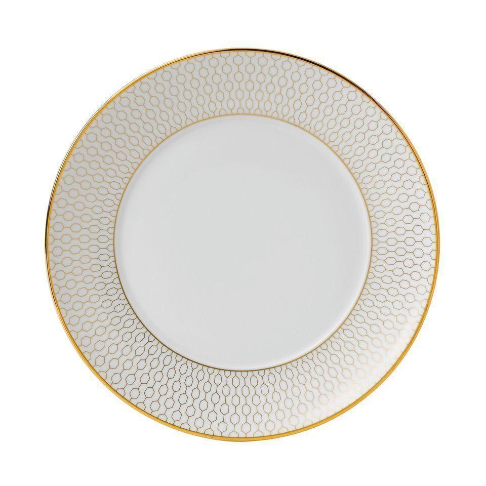 Wedgwood Arris Plate 17 cm, bianco/oro