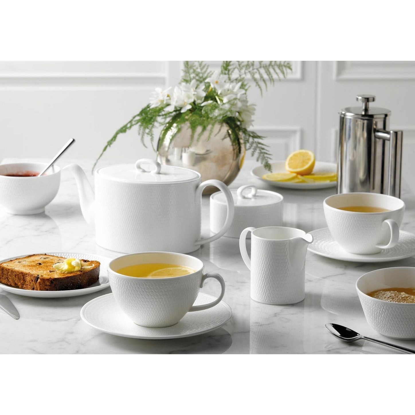 Wedgwood Boîte-cadeau Gio Teapot 1 L, blanc