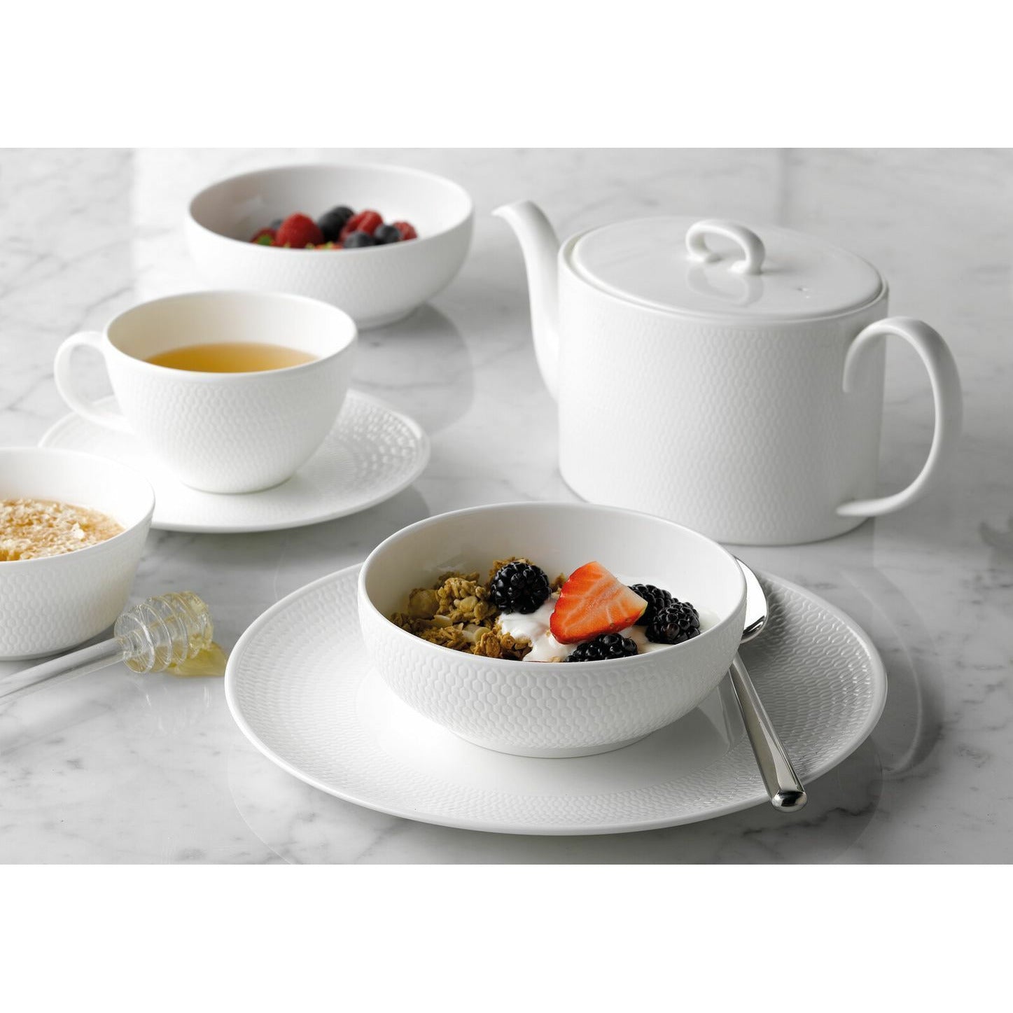 Wedgwood Boîte-cadeau Gio Teapot 1 L, blanc