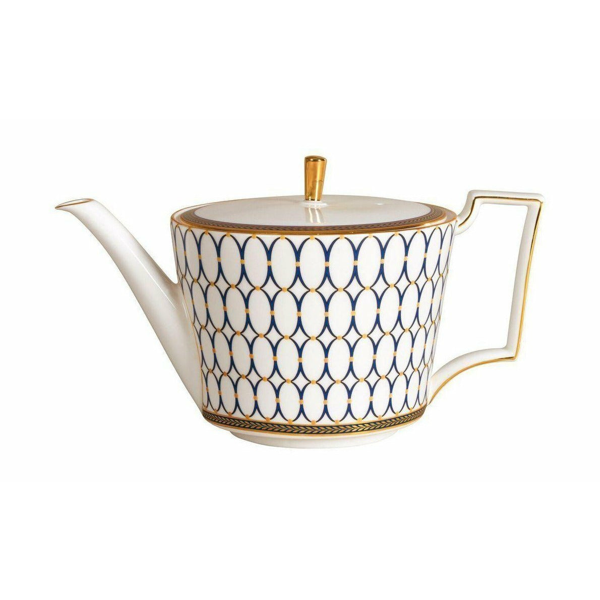 Wedgwood Renaissance Gold Teekanne 1 L, Weiß/Blau