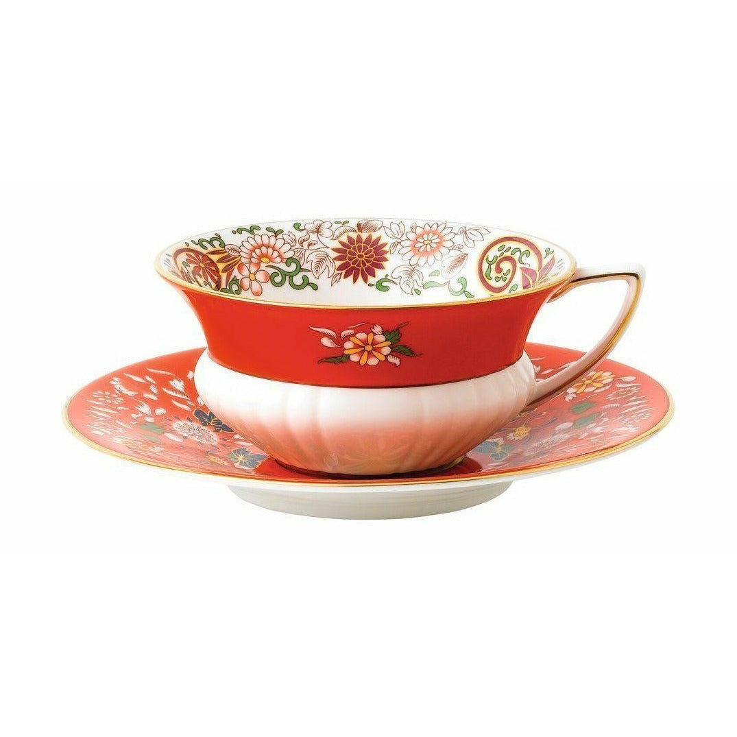 Wedgwood Wonderlust Other Patterns Crimson Orient Teacup 0,15 L & Saucer Gift Box