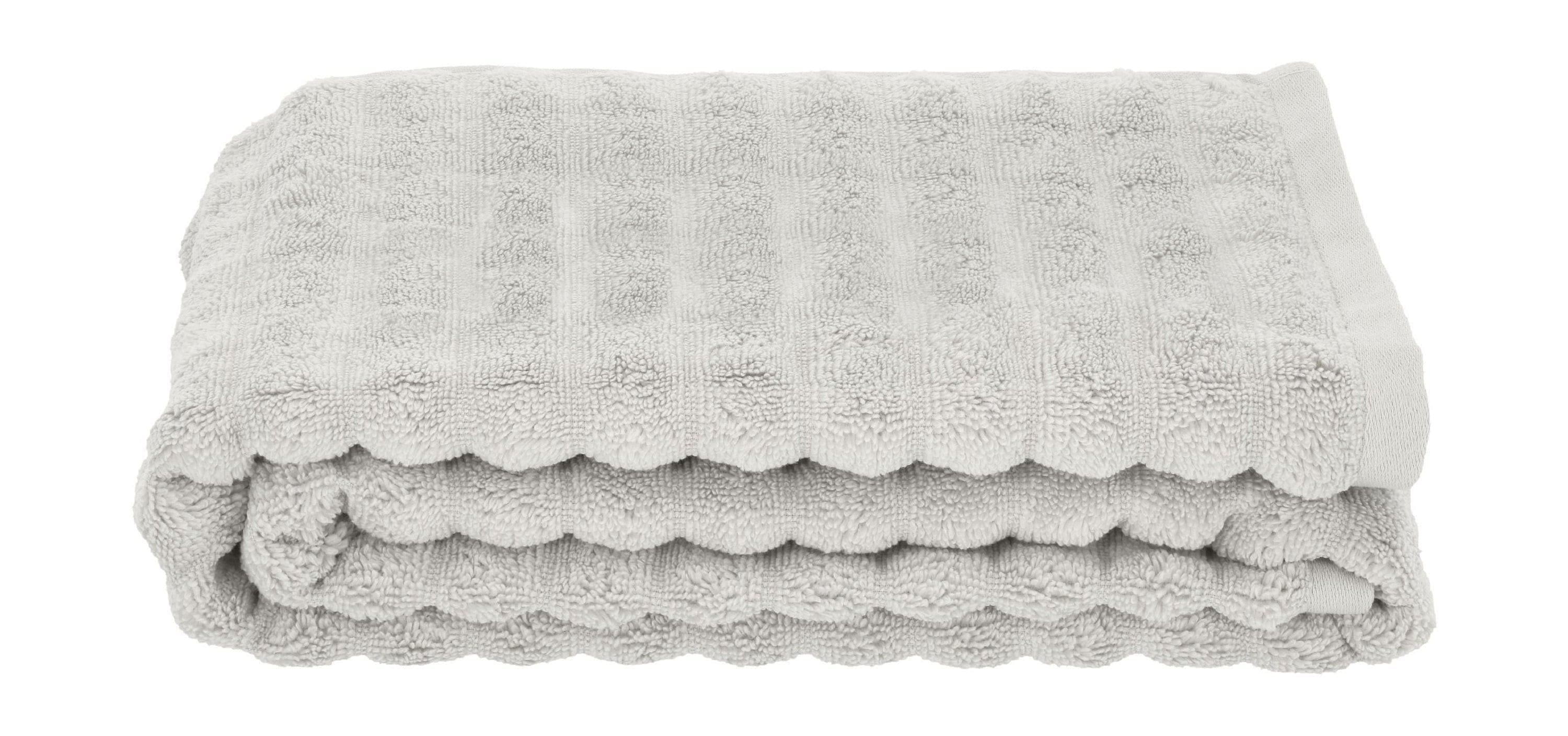 区域丹麦INU浴巾140x70厘米，柔软灰色