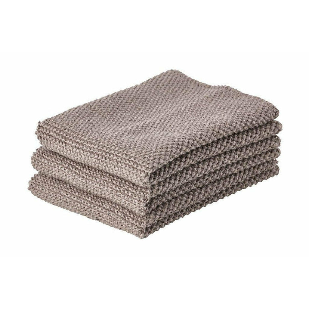 Zone Denmark Cleaning Cloth Taupe/Brown, 3 Pcs.
