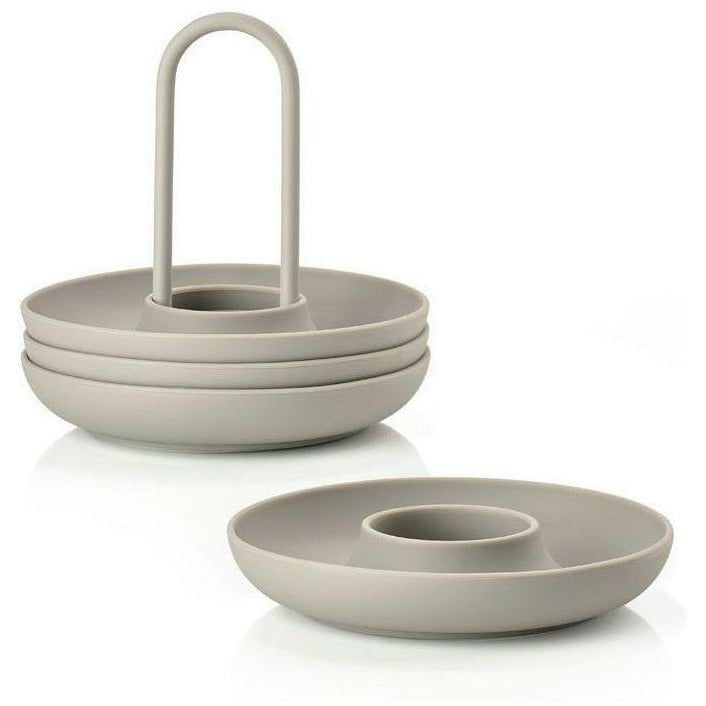 Zone Denmark Singles Egg Cup With Holder Mud, 4 Pcs.