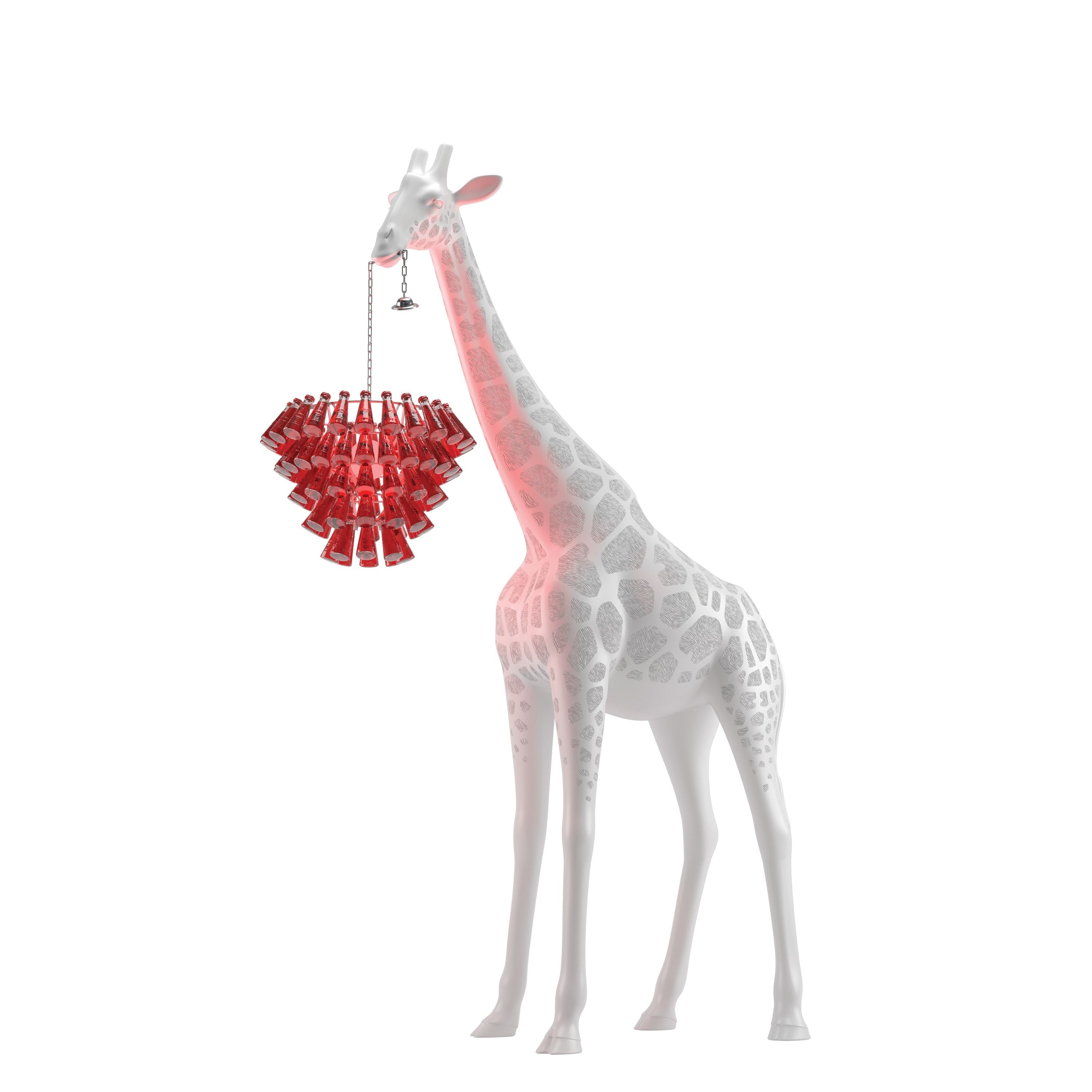 Qeeboo giraff i kjærlighet m utendørs hvit campari