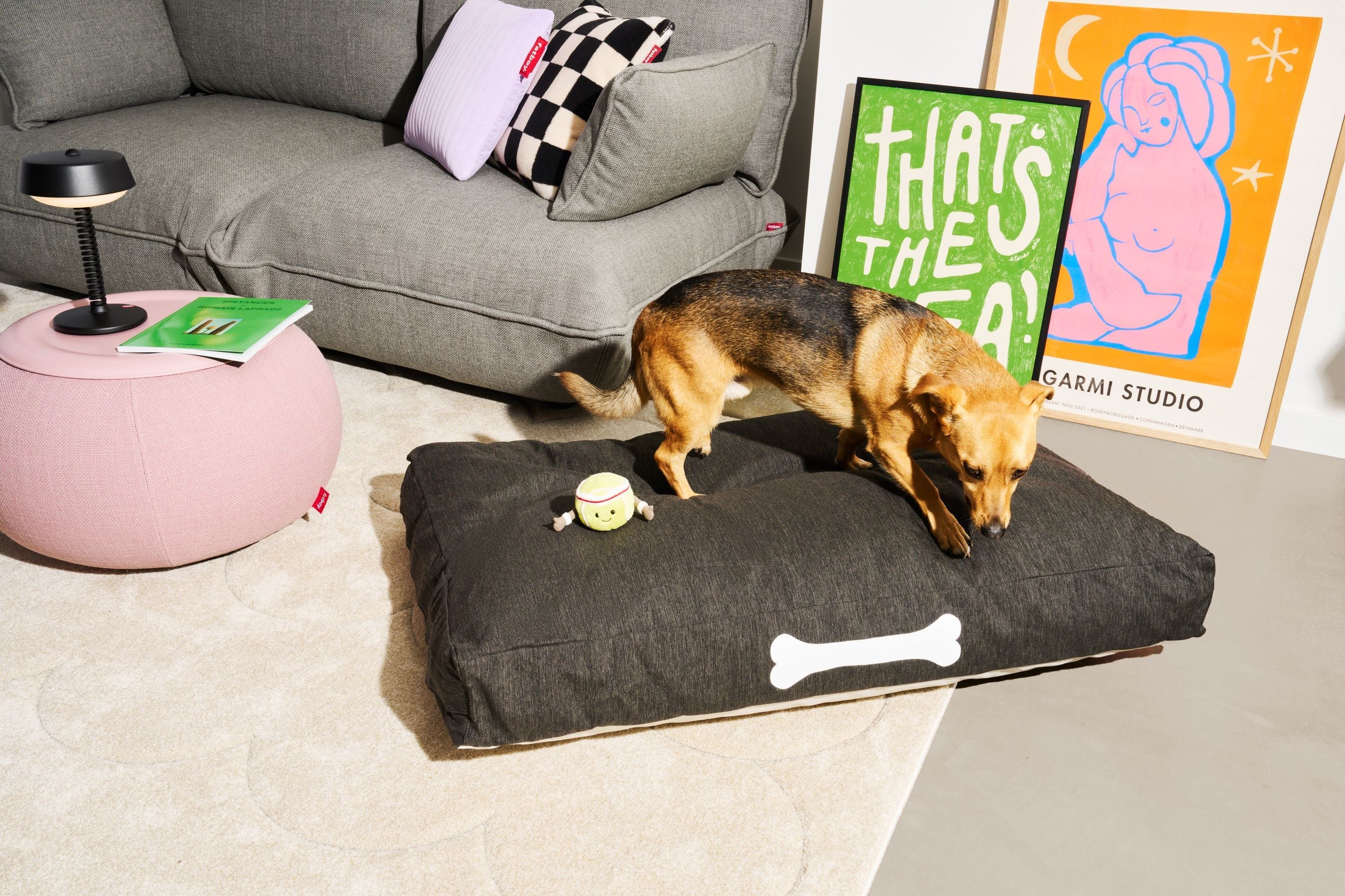 Fatboy Doggielounge olefin dogbed groot, dondergrijs