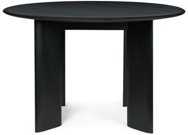 Ferm Living Table biseautée ronde ø117 cm, hêtre huilé noir
