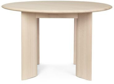Ferm Living Table biseautée ronde ø117 cm, hêtre huilé blanc