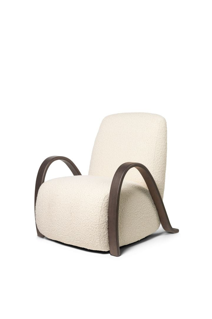Ferm Living Buur Lounge Chair Nordic Bouclé, gebrochenes Weiß