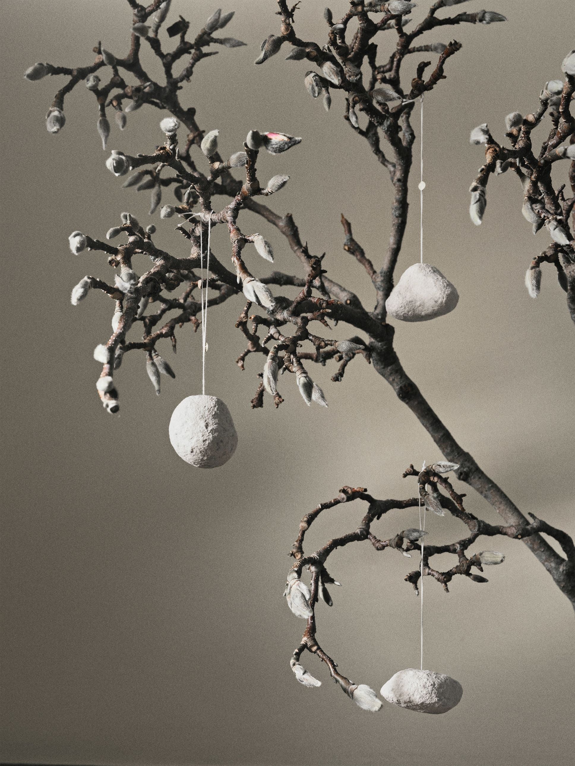 Ferm Living Snowball Christmas Ornaments Set Of 3 White