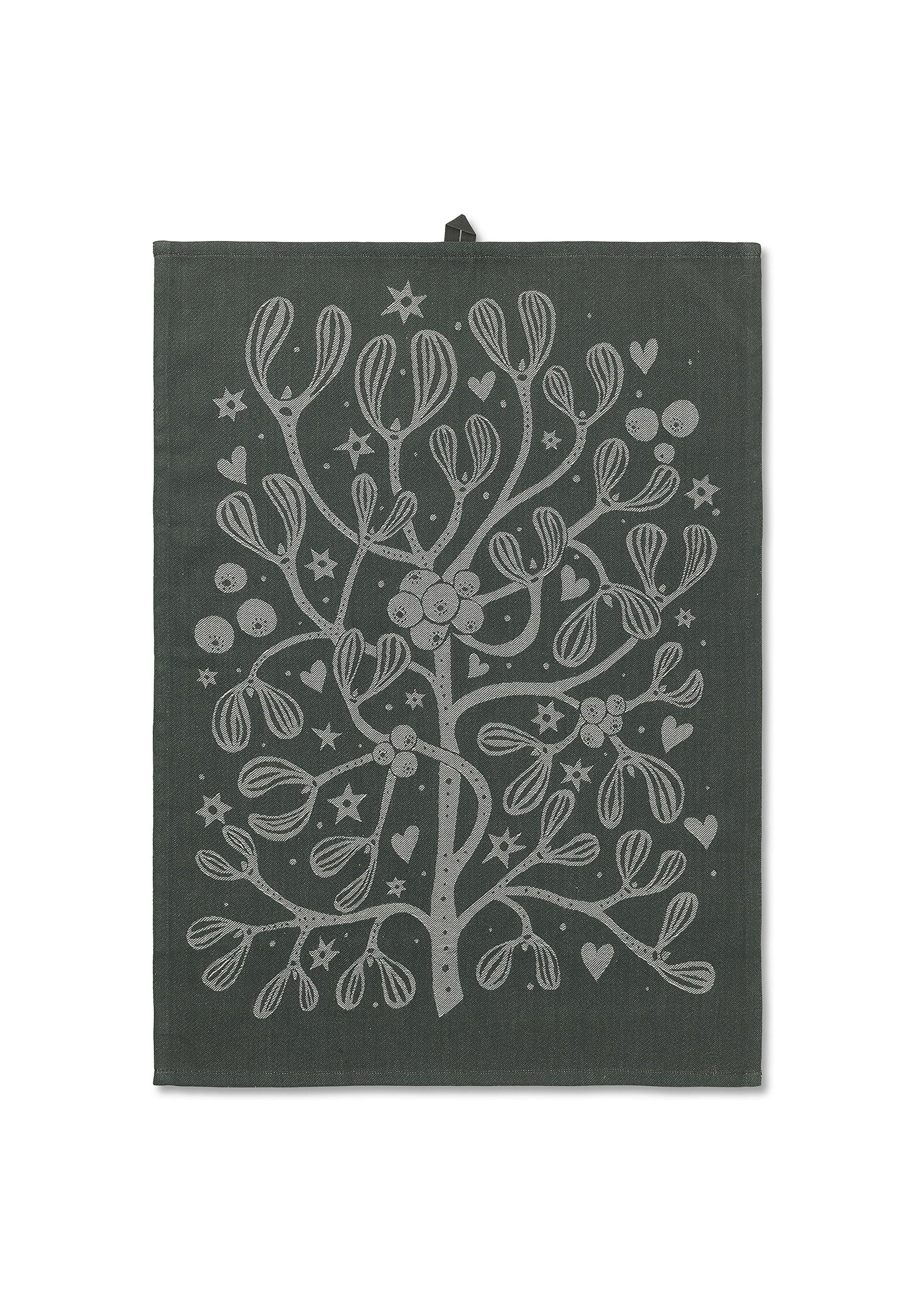 Ferm Living Mistletoe茶巾，深绿色