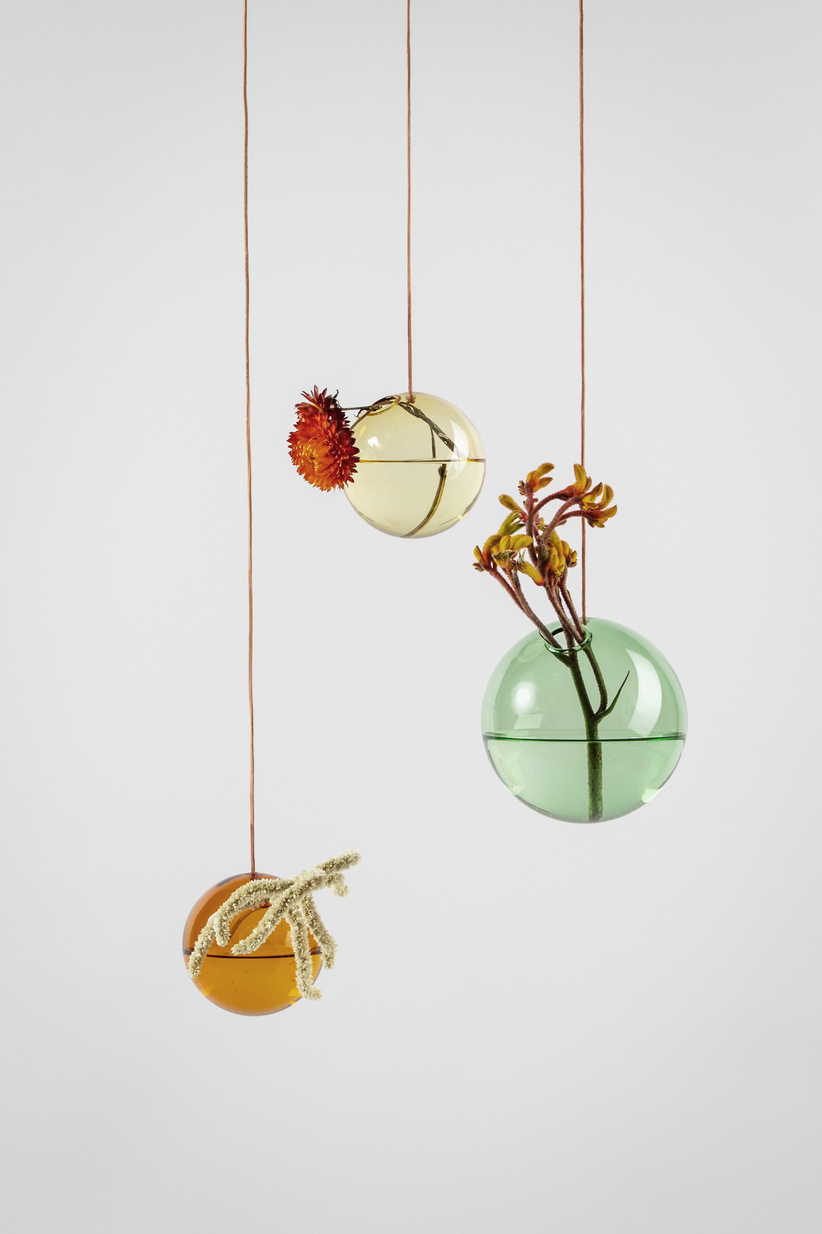 Studio About Hanging Flower Bubble Vase Medium, Green
